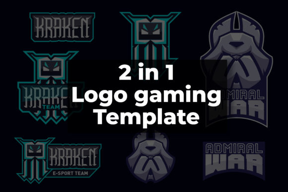 2 Powerful Logo Gaming Bulldog Kraken: Elevate Your Brand with Professional Design