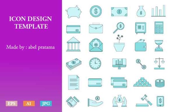 Business Icon Set Filled: Essential for Creative Projects