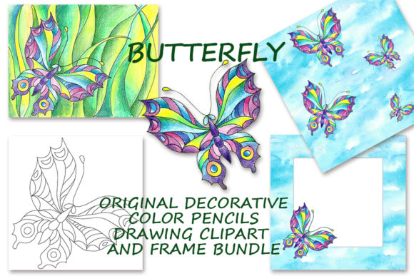 Butterfly Decorative Drawing Clipart