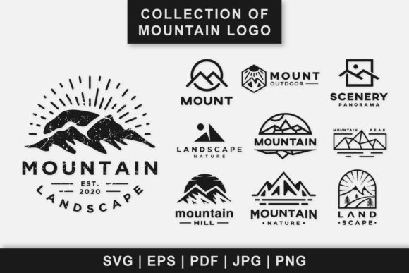 Collection of Mountain Landscape Logo