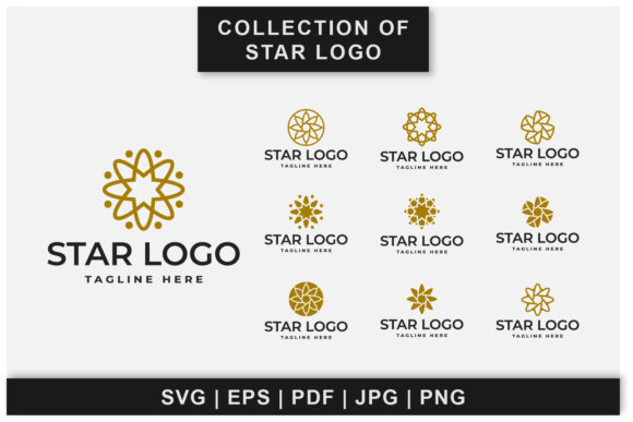 Collection of Star Logo Designs in Space