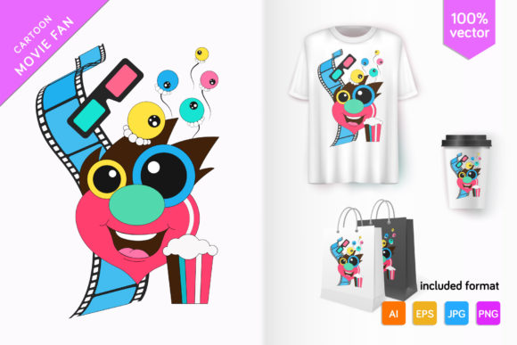 Cool Cartoon Face Movie Fan