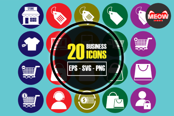 Enhancing Digital Presence with E-Commerce Icon Set Flat Style