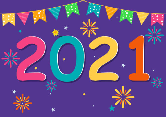 Flat Design Fireworks New Year 2021: A Versatile Digital Resource for Creative and Professional Use