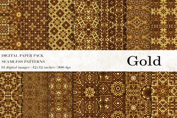 Gold Digital Papers & Patterns