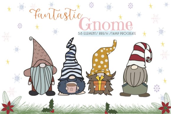 Revolutionize Your Digital Art with the Fantastic Gnome 58 Brush Stamp Procreate