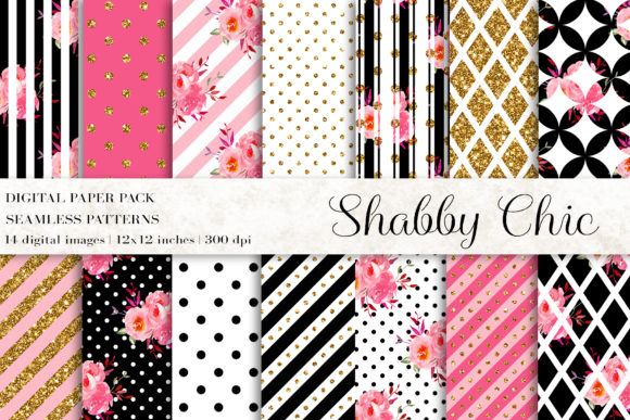 Shabby Chic Floral Digital Papers: A Versatile Design Resource