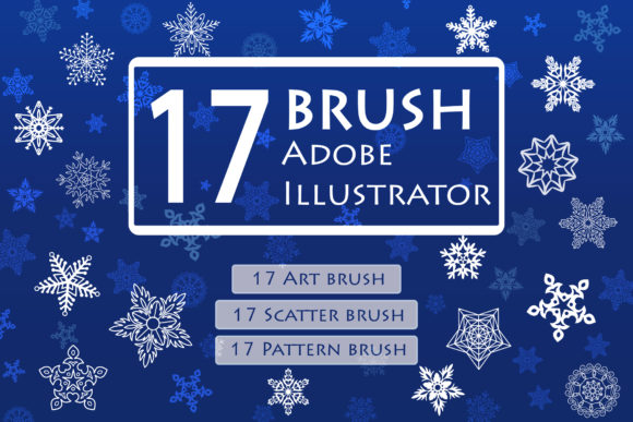 Snowflake Brushes for Adobe Illustrator