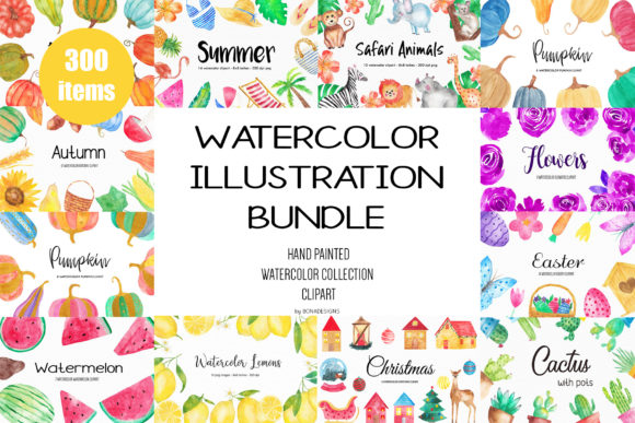 Watercolor Illustration Bundle: A Creative Resource for Modern Designers
